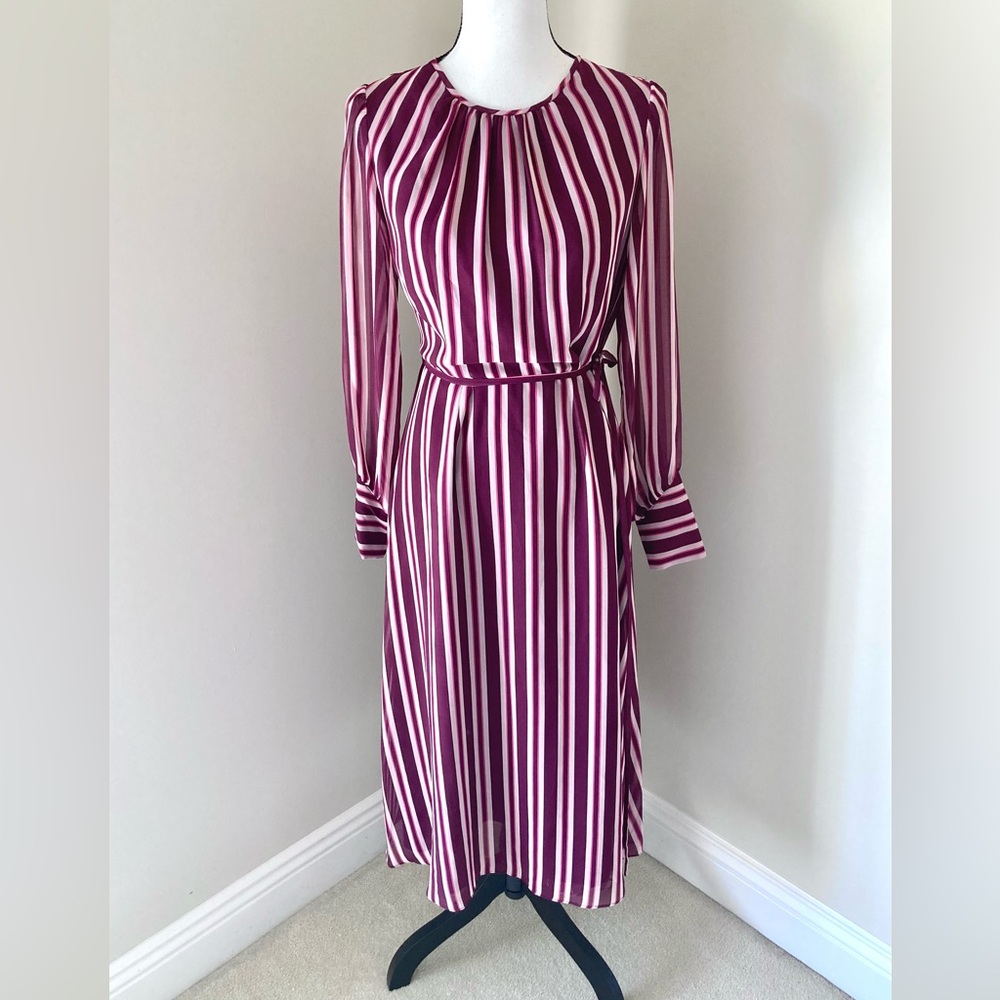 BODEN Alba Midi Dress Mulled Wine Size 4 - Picture 4 of 10